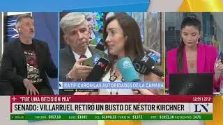 Villarruel retiró del Senado un busto de Néstor Kirchner: 