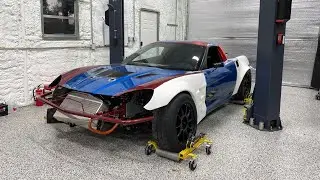427ci C6 Corvette drift build finally gets body panels
