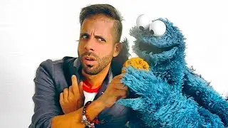 Cookie Monster thinks I'm a cookie!