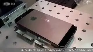 Apple iphone 6 Fiber laser marking machine, laser marking and engraving on metal phone case