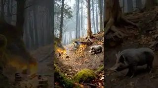 Constructing a Hidden Tree Root Shelter Warm & Cozy Bushcraft Survival Dugout #shorts #3