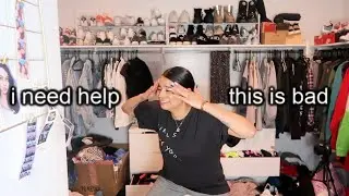 EXTREME Closet Clean-out! *ITS SO BAD* PART 1