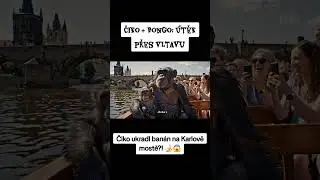 Čiko & Bongo: &Uacute;těk přes Vltavu / Čiko ukradl ban&aacute;n na Karlově mostě?! 🍌😱 #vtip #shortscz