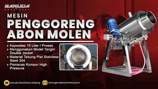 MESIN TERBARU GARUDA MACHINERY - Mesin Penggoreng Abon Drum, Solusi Produksi Abon Lebih Konsisten!