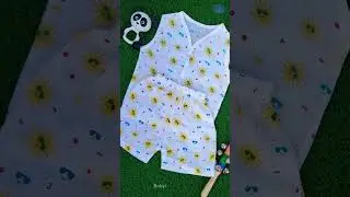 Organic Muslin Sleeveless Jabla with Shorts &ndash; White Print Co-ord Set (9&ndash;12 Months)