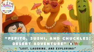 Pepito, Sushi & Chuckles: Desert Adventure 🐧🐪🌵 | Fun Kids Story with Penguin, Camel & Cactus 🍦🌟