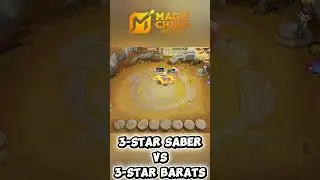 Magic Chess: Go Go 3-Star Saber vs 3-Star Barats #magicchessgogo #mcgg #magicchess