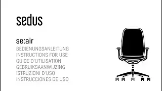 Drehstuhl se:air - Bedienungsanleitung/Instructions for use