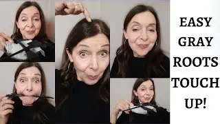 How to dye gray roots at home - easy gray roots touch up quickly!