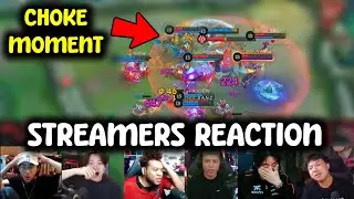 😱 STREAMERS REACTION TO FNATIC ONIC's CHOKE MOMENT VS GEEK FAM...