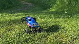Hopping mad, 1989 Tamiya Grasshopper 2 with a Dynatech motor.