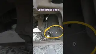 Loose brake shoe binded by wire. #engine #brake #shoe #shorts