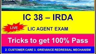 IC38 IRDA 2025  LIFE HEALTH GENERAL INSURANCE AGENT EXAM CUSTOMER CARE GRIEVANCE REDRESSAL MECHANISM