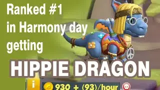 Getting HIPPIE DRAGON, Ranked #1 in Harmony day event, Hatching & leveling in Dragon Mania Legends