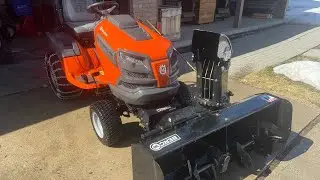 Bercomac 44” Snowblower attachment review on a Husqvarna tractor