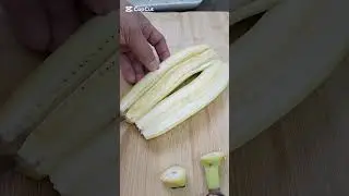 Slicing Banana #slicing #cuttingskills #banana