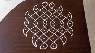 easy sikku kolams with 6dots|kambhi, neli kolams||daily melikala muggulu|easy rangoli||#Nice Rangoli