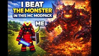 I BEAT THE MONSTER IN THIS MINECRAFT MODPACK || #viral #minecraft #technogamerz #mods #flame