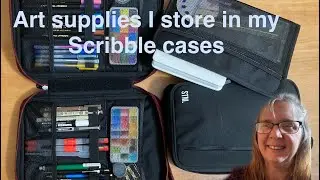 Which art supplies I store in my drawing  case and painting case.