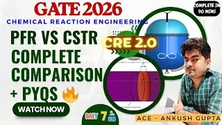 PFR vs CSTR Complete Comparison + PYQs | CRE for GATE 2026 | 7 AM Free Class with Ankush Gupta (ACE)