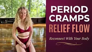 Gentle Standing Flow for Period Cramps & PMS Relief | 5 Min Practice Reconnect With Feminine Energy