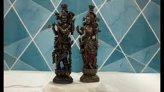 Bronze Radha Krishna Statue | Exquisite Hindu Deity Idol for Home Decor & Spiritual Growth