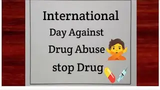 International Day Against Drug Abuse/easy poster drawing/|Say No To drugs poster drawing ideas#art