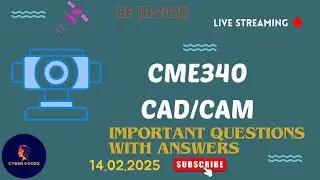 CME340 CAD/CAM Important Questions with Answers in Tamil | Last Min Revision | AU R-2021 | Sem 1