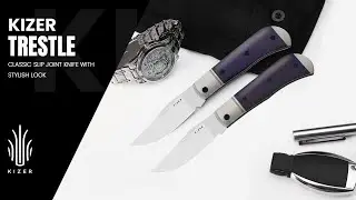 Kizer Website Exclusive Drop: Trestle Limited Edition &middot; Titanium & Timascus Scales