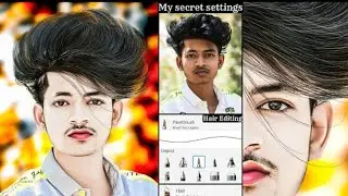 HDR face smooth skin whitening photo editing || autodesk sketchbook realistic hair editing tutorial