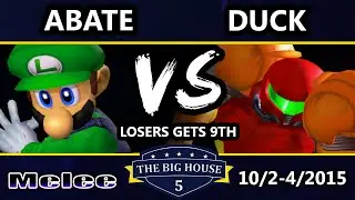 The Big House 5 - Duck (Samus) Vs. Abate (Luigi) - Losers Round 6 - SSBM