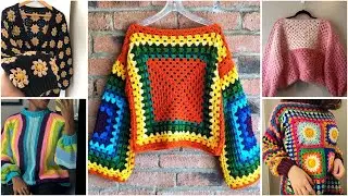 Gorgeous crochet boho style sweater designs ideas for winters 