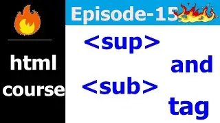 [Hindi] Learn HTML- Sup and Sub tag
