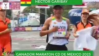 EL BOLIVIANO HÉCTOR GARIBAY IMPONE SUPREMACÍA Y ROMPE RÉCORD EN LA MARATON DE MEXICO 2023