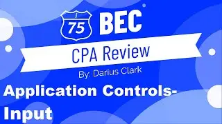 2021 CPA Exam BEC-Application Controls-Input-Information Technology-Business Processes-Darius Clark