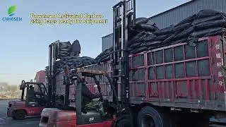 Powdered Activated Carbon Loading Process | 25kg Bags Ready for Shipment