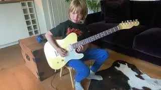 The Weeknd - Blinding Lights - Guitar Cover by 7 year old Jake