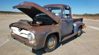 1955 Ford F100 Pickup Truck For Sale~Very Original Farm Turck~Straight 6~Manual~Cleared Over Patina