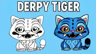 How to draw Derpy Tiger from K-pop Demon hunters! EASY step by step