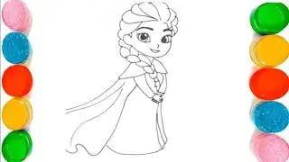 How to Draw Elsa Full Body from Frozen 👗 | Easy Step-by-Step Drawing for Kids #5