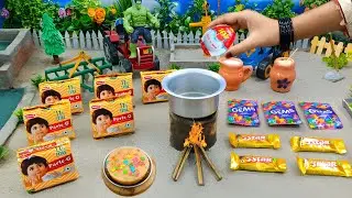 Parle-G with kinder joy chocolate cake recipe | All biscuits chocolate cake | miniature cake | 