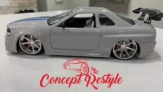 Nissan GTR Skyline Full Custom Vinyl Wrap Model Car