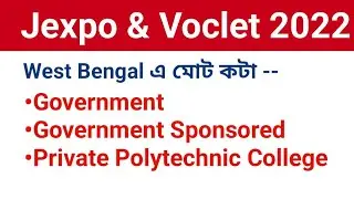 How many total Government , Government SPONSORED ,Private Polytechnic colleges in west bengal