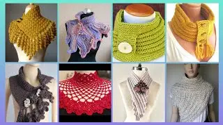 Impressive Elegant outstanding crochet pattern of handmade neck scraft outfits designs ideas
