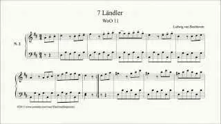 Beethoven, 7 L&auml;ndler, WoO 11, Harpsichord, No 2