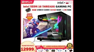 Ultimate Gaming Power Unleashed: Intel Xeon 8 Cores RX550 4GB PC with 32GB RAM & 1TB SSD!