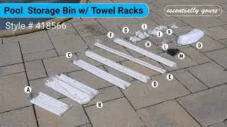 Style# 418566: Pool Equipment Holder with Towel Drying Bars, Mesh Double Decker Organizer (Tutorial)