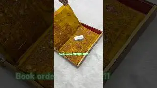 A very beautiful pure pasmina silk yellow colour Sarees #trending #youtube #instagram #sarees #new ￼