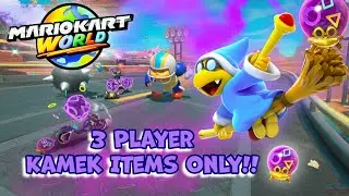 3 Player Mario Kart World - Kamek Items Only, Custom Tournament! 4K - Nintendo Switch 2.