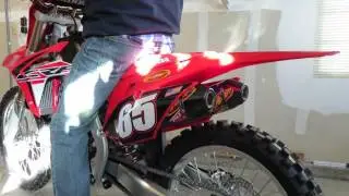 2015 CRF250R FMF Full Titanium - Carbon Exhaust First Startup